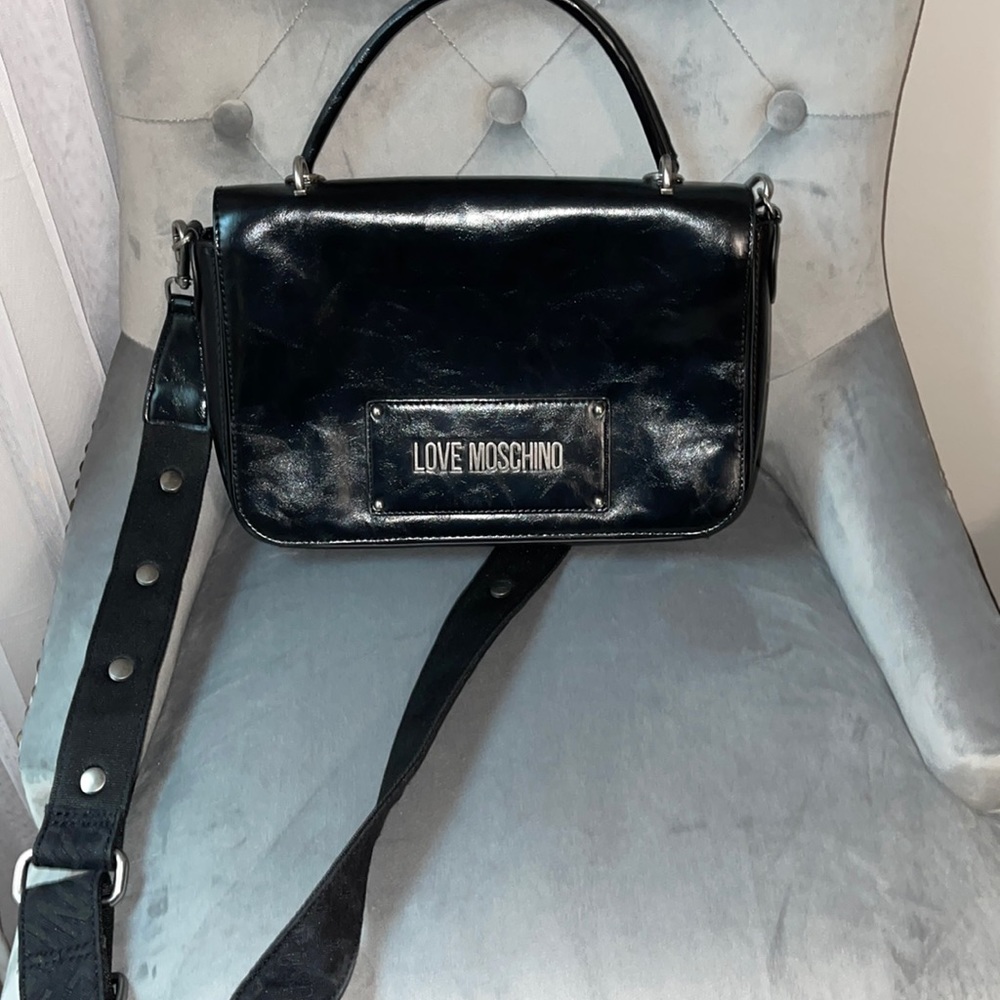Black lightly used Moschino bag